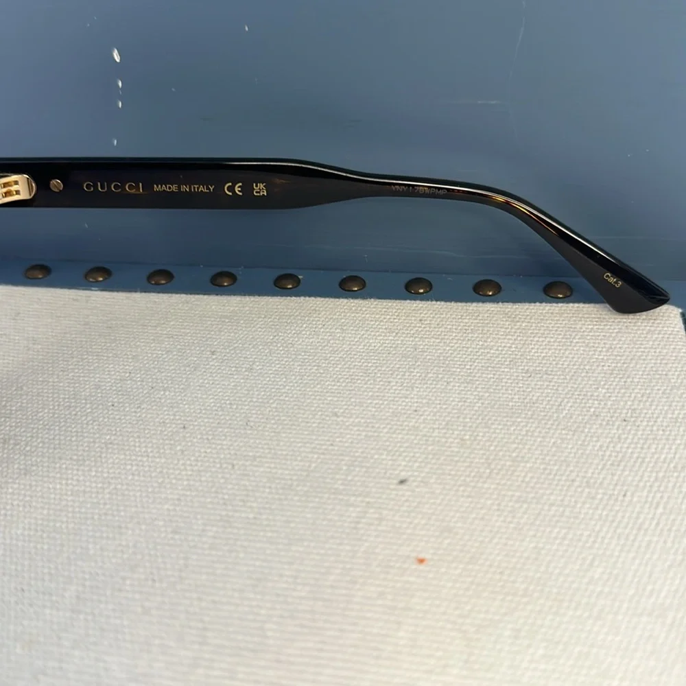 New Authentic Gucci GG0825S Shiny Dark Havana Sunglasses
